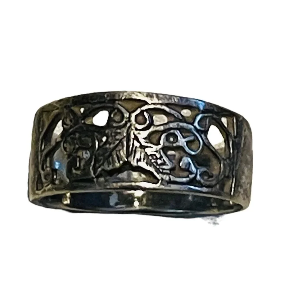 10/$25🦋 Silver Filagree Cutout Ring - Size 7.5